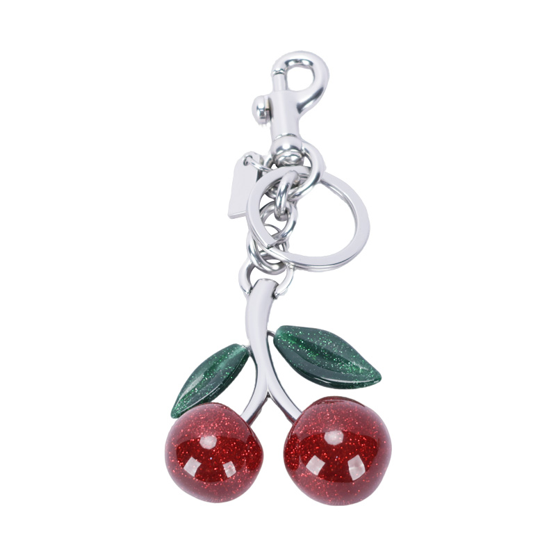 Lindo llavero de cereza para bolsos, colgante para bolso, Adorable fruta de cereza, llavero de moda, llavero de cereza roja vibrante, regalo para niñas