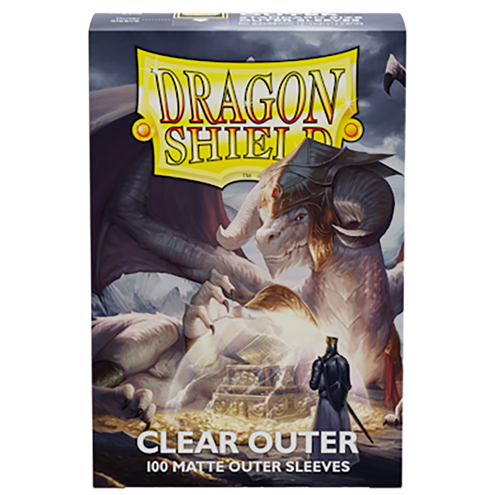 Pkmカード用プロテクターカバー,マットドラゴンシールド,アウタースリーブ,柔らかくて丈夫,マジック互換,クリア,アウター,100個