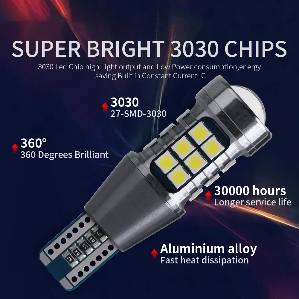 2 pçs super brilhante w16w t15 921 lâmpadas led canbus luz do carro de alta potência 3030smd sem erro para lâmpada sinal cauda luzes reserva backup