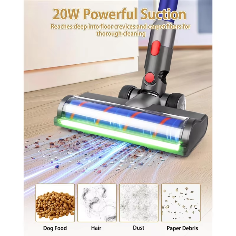 Brush Head For Dyson V7 V8 V10 V11 V15 LED Dust Detection Floor Head Replacement Vacuum Attachment For Hard Floors