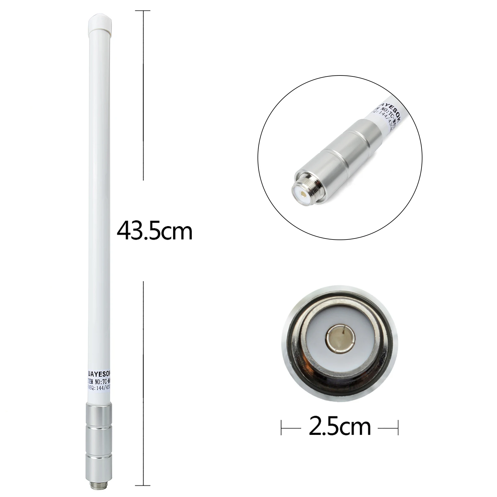 Dual Band VHF UHF Fiberglas Antenne 144/430 MHz SO239 Mobile Radio Basis Antenne für Amateurfunk Gerät Repeater Mobile Transceiver