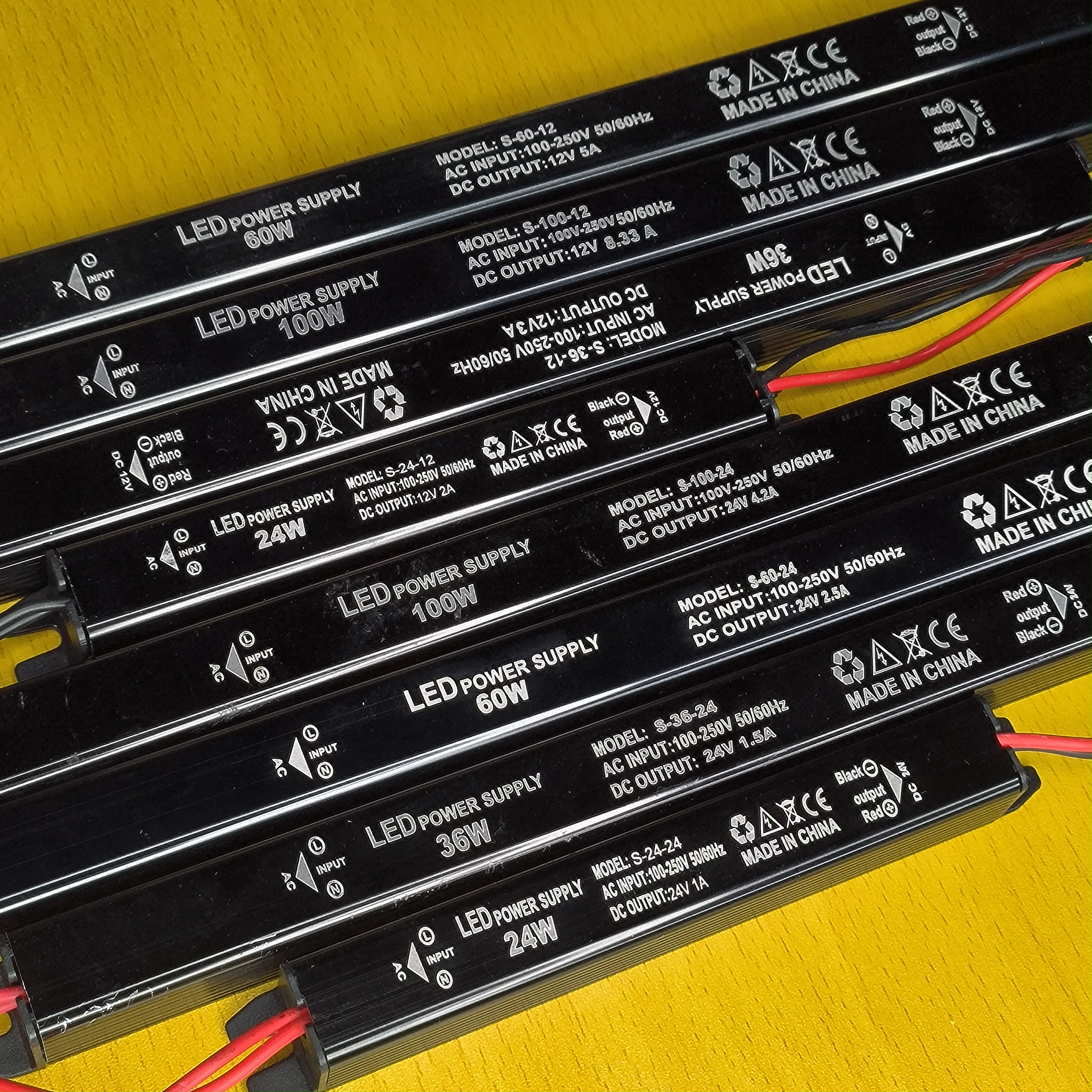 DC 24V 12V LED Dünne Netzteil Beleuchtung 1/2/PCS Transformator AC120-240V 24W 36W 60W 100W Für LED Licht Treiber Adapter