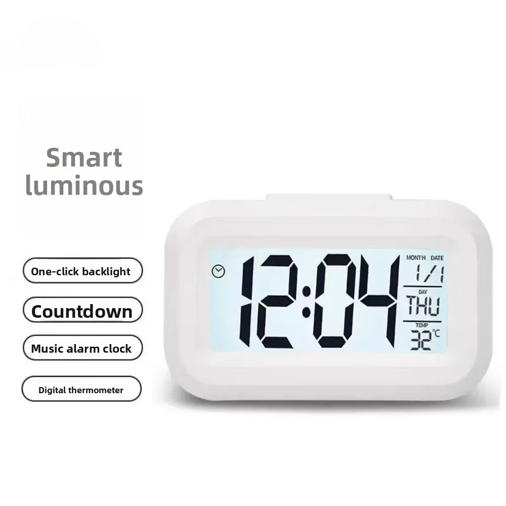 Mini LED Small Multifunctional Digital Clock Date Temperature Function Children's Bedroom Clock Home Offices Desktop Clock Alarm