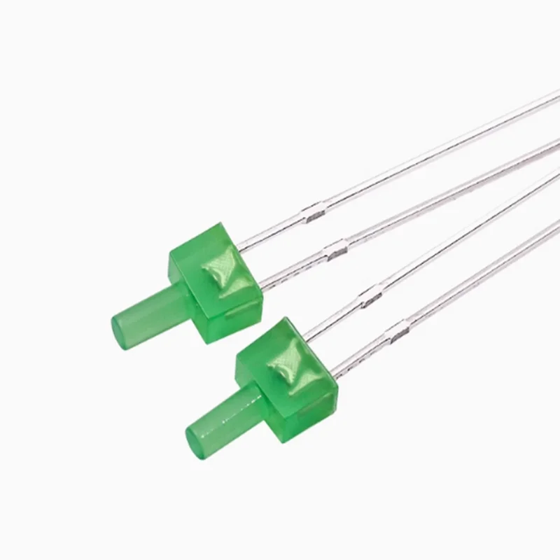 2MM high flat head with color long foot red red green green yellow yellow LED lamp bead highlighting indication straight insert