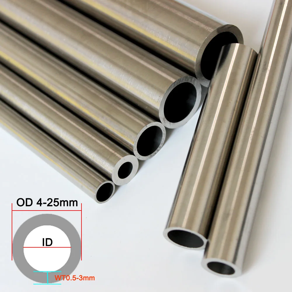 Tubo de precisión de acero inoxidable 304, diámetro exterior 25/20/18/17mm, espesor de pared de 0,5 a 3mm, pulido interior exterior OD4 a OD25mm