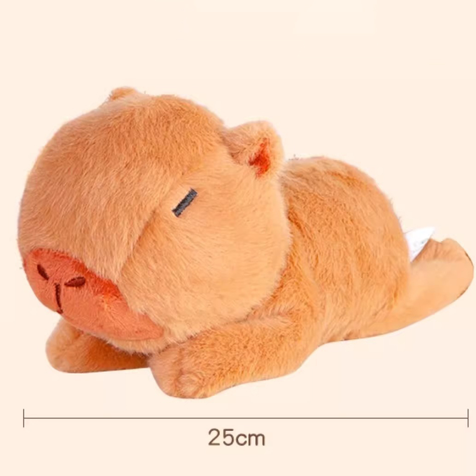 Capybara Plüsch Simulation Capibara Anime Flauschiges Spielzeug Niedliche Capybara Plüschtiere mit Hand Kreis Ring Tiere Stoffpuppen