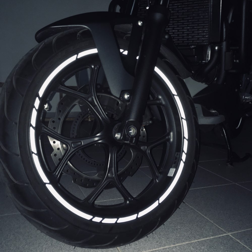 Pegatinas para llantas de neumáticos de motocicleta y coche, pegatinas reflectantes para neumáticos de ruedas de 17 "-19", calcomanías para automóviles