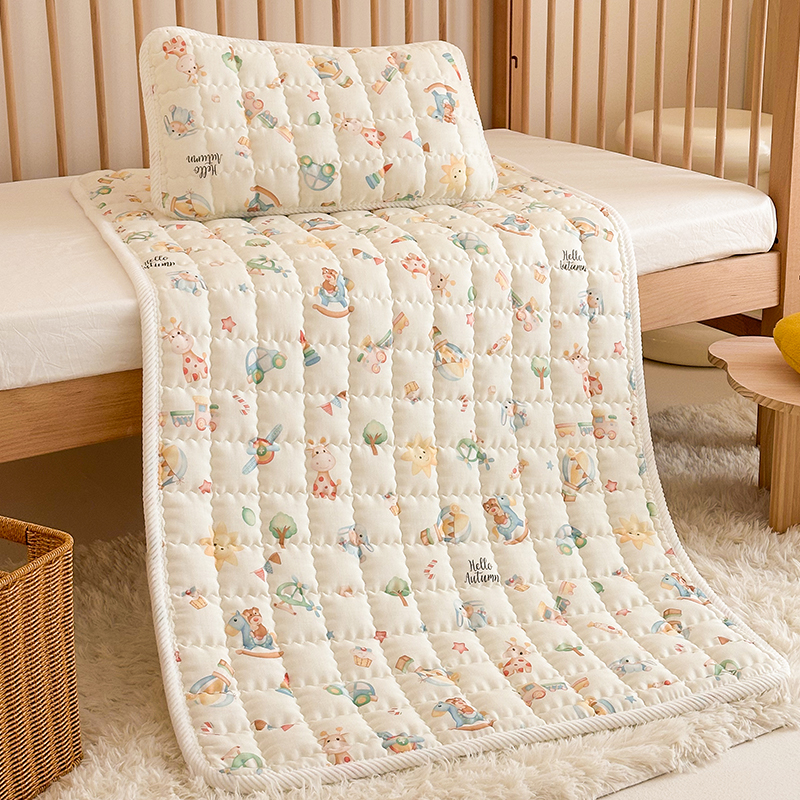 Colchón de algodón de doble capa para bebé, almohadilla de cuna suave para niños, ropa de cama de guardería, 56x100cm