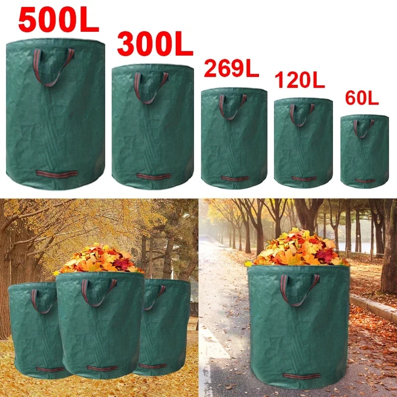 Leaf Bag Foldable Large Capacity Garden Waste Bag Reusable Garden Garbage Bag Fallen Leaves Basket Outdoor Gardening Storage Bag