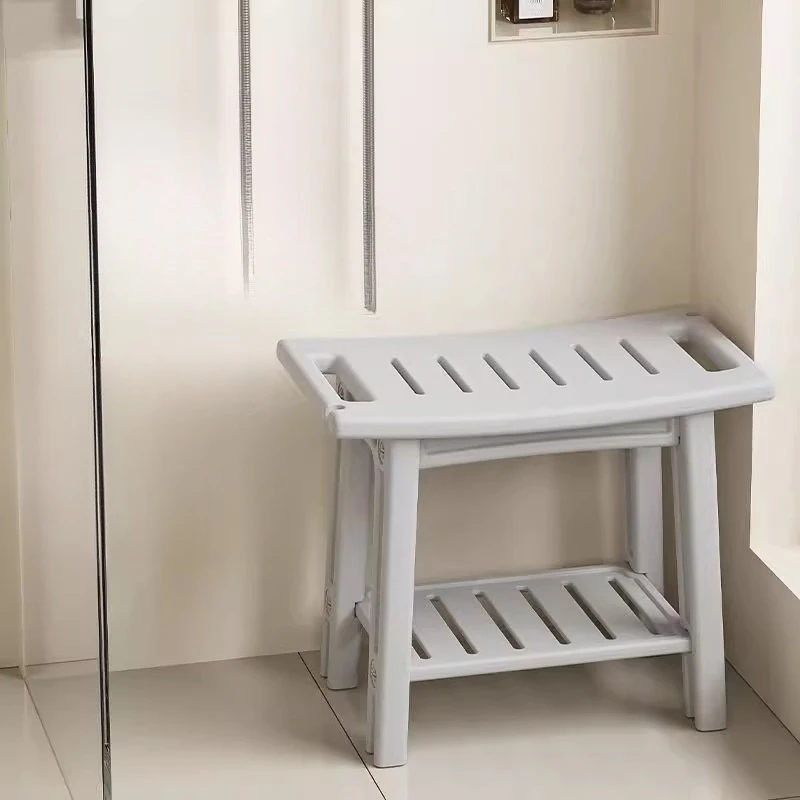 Shower Stool for Elderly Pregnancy Bath Seat,Foldable Anti- Bathroom Bench,Safe Adjustable Shower Chair,Portable Bathtub Stool