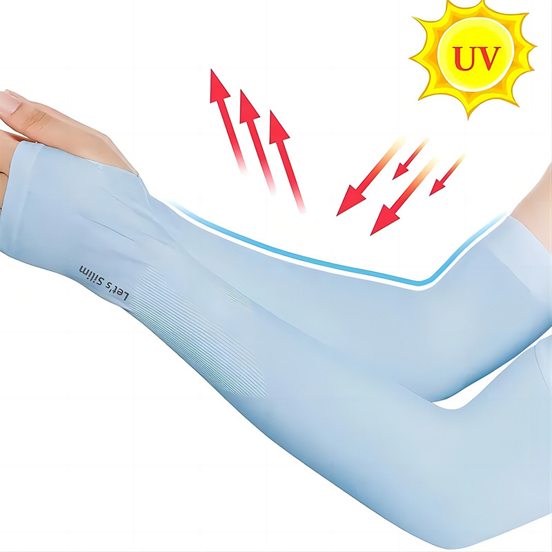 1 par de cubiertas de brazo de seda de hielo protección solar cubierta de codo Unisex ciclismo al aire libre correr pesca conducción Cool Anti-UV mangas de brazo
