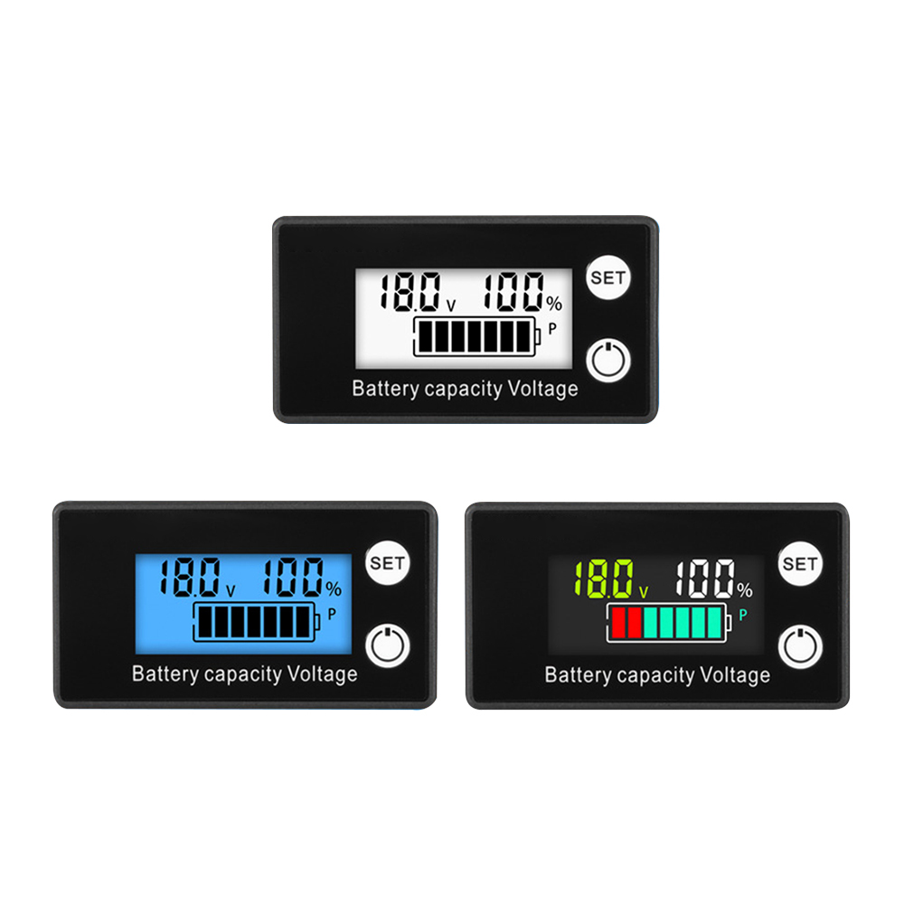 DC 8 V-100 V Batterij Capaciteit Indicator Lood-zuur Lithium Leven PO4 Auto Motor Voltmeter Voltage Gauge 12 V 24 V 48 V 72 V
