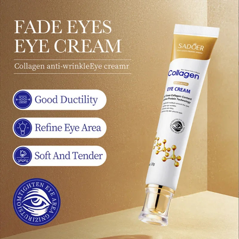 Crema de eliminación instantánea de bolsas para ojos, eliminación de colágeno, arrugas, reafirmante, decoloración de la piel, líneas finas, ilumina la ojeras, antihinchazón, coreano