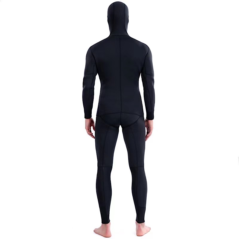 2022 neopren Scuba Tauchen neoprenanzug 3/5mm Winter Warme Männer Haube Surfen Front Zipper Schnorcheln Speerfischen Mit Kapuze Tauchen Anzug