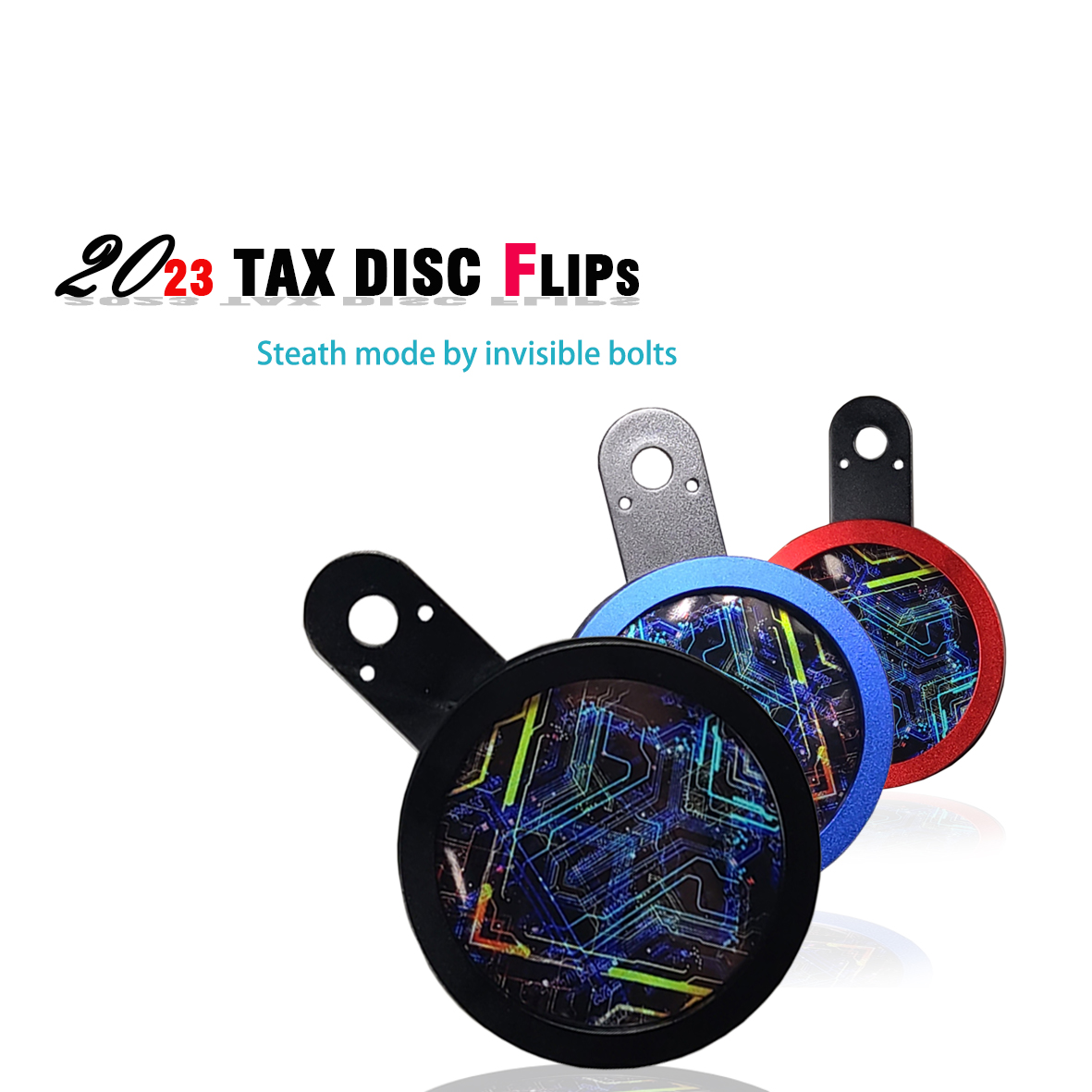 Disco de impuestos para motocicleta, soporte Universal redondo, adhesivo para seguro de motocicleta, resistente al agua, multicolor