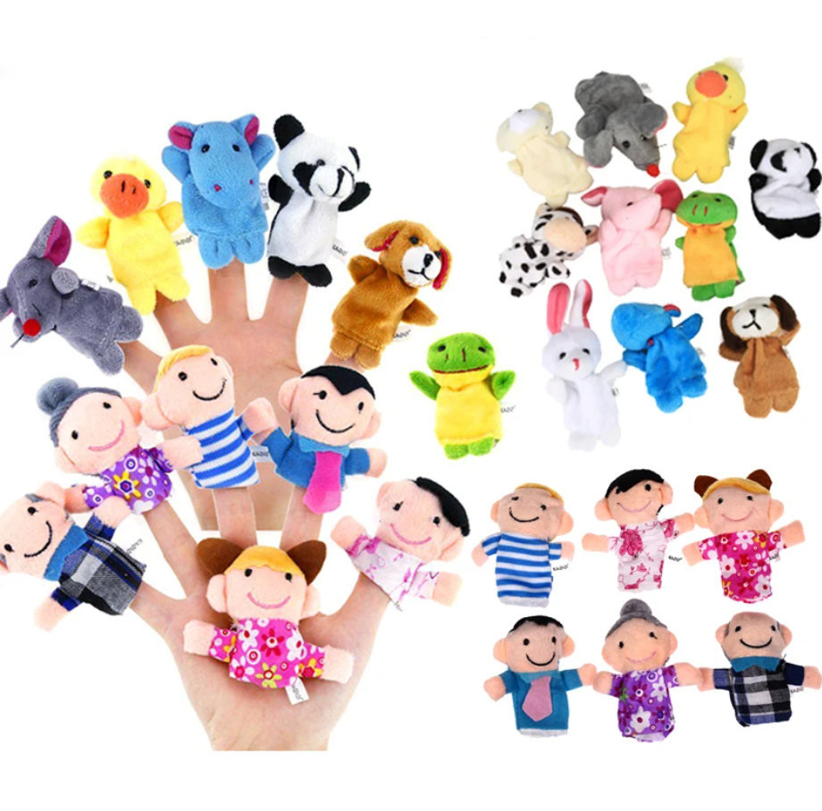 Marionetas de dedo de mano, juego de peluche, juguetes para dedos, marionetas, familia, muñecos de animales, dibujos animados, niño, bebé, historia parlante, juguete de marionetas de dedo