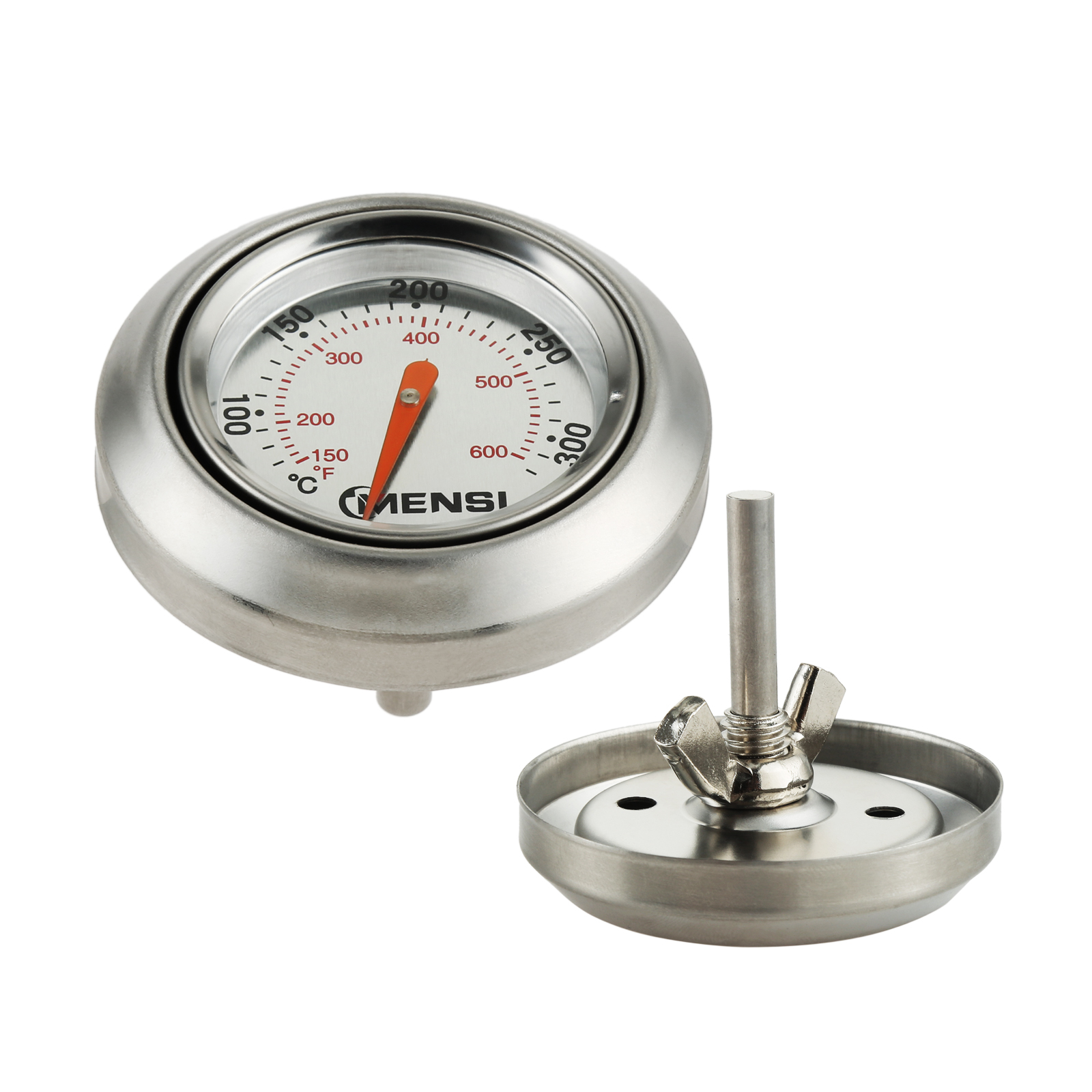 1 st 0-300 ℃   Gauge Thermometer voor Weber Traveller Grills Houtskoolgrill Pit Houtroker Temperatuurweergave