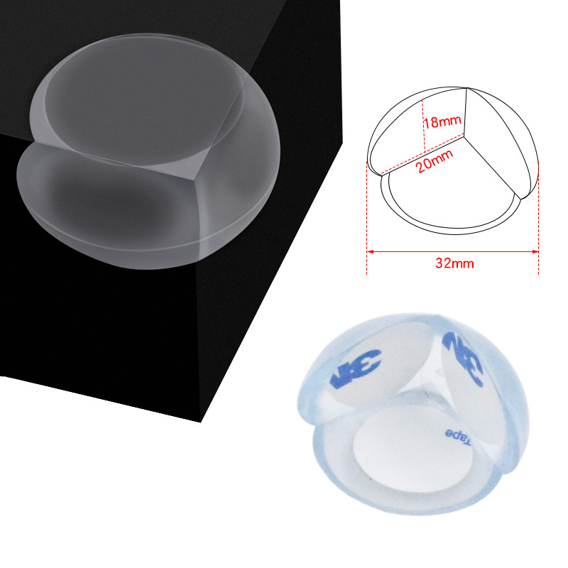 Tavolo protettivo in silicone per bambini di sicurezza per bambini, morbido e trasparente, per bambini, anti-collisione, copertura di protezione per bordi angolari
