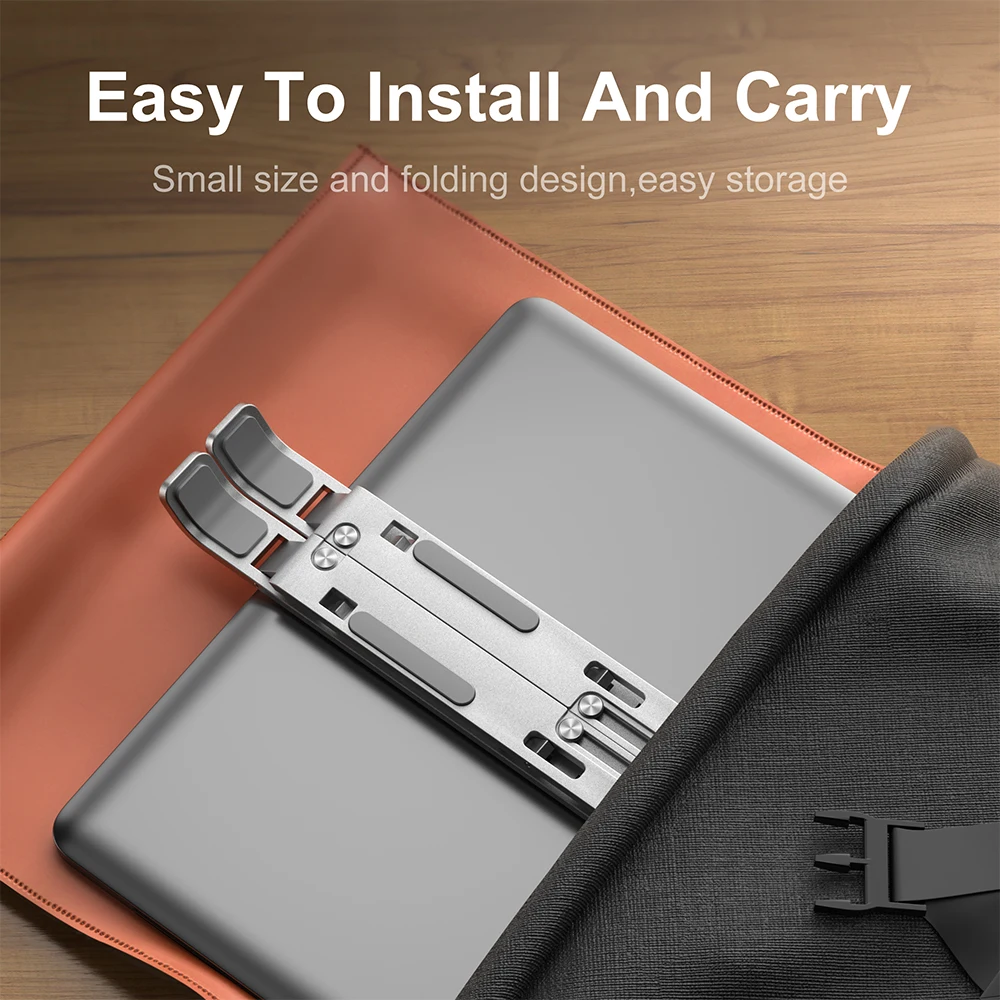 Supporto per laptop pieghevole in alluminio Base di supporto per supporto per notebook portatile regolabile per accessori per staffa di raffreddamento MacBook Air Pro