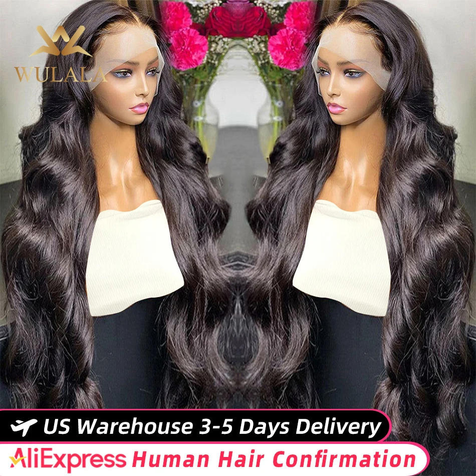 30 40 44 Inch Body Wave 13x4 13x6 Hd Transparent Lace Frontal Wig Human Hair 360 Brazilian Pre Plucked Lace Front Wigs For Women