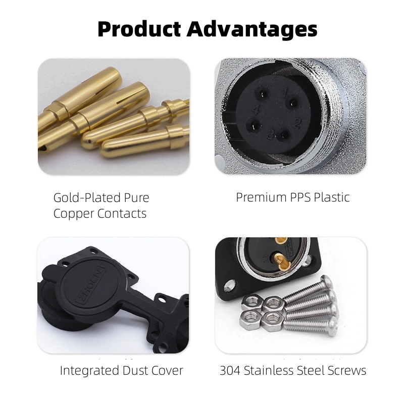 GX20 Connector 2/3/4/5/6/7/8/9/10/12/14 Pin 5A-10A โลหะ Locknut สําหรับอุตสาหกรรมอุปกรณ์โลหะ Locknut สําหรับอุตสาหกรรมอุปกรณ์