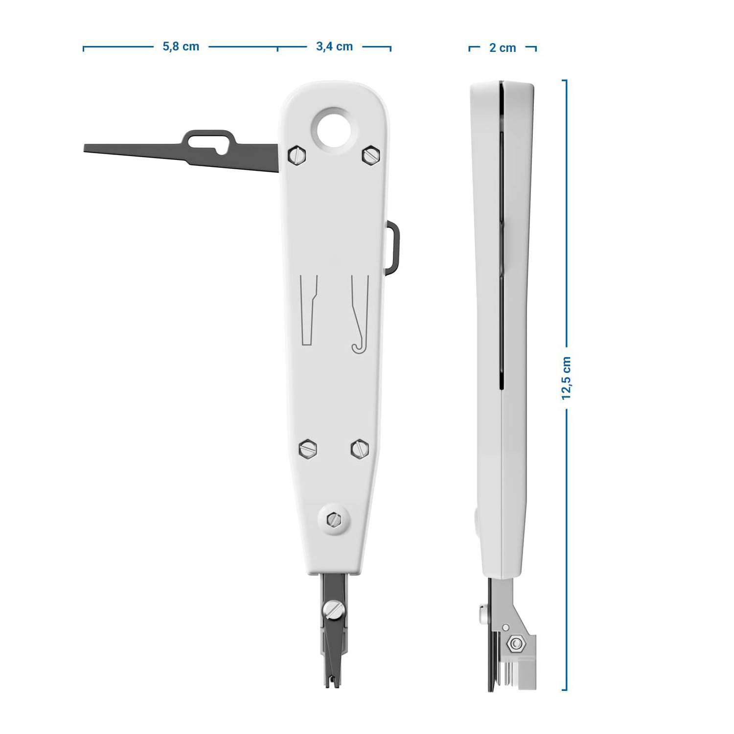ZoeRax Ferramenta de perfuração 110 Cortador de fio Faca Alicate de telecomunicações para Rj45 Keystone Jack Cabo de rede Módulo de telefone Painel de remendo