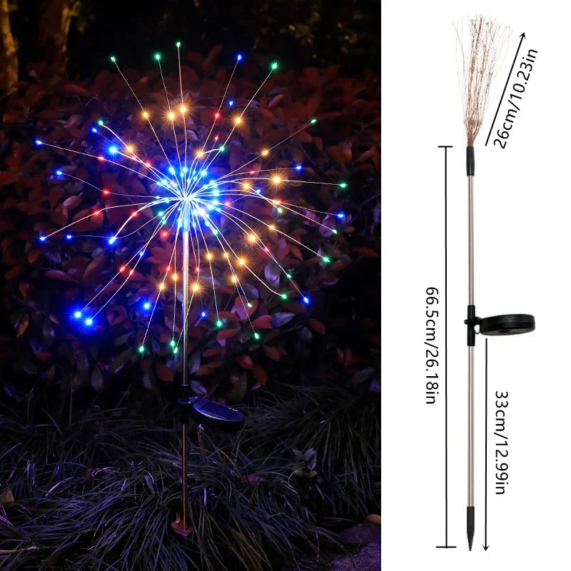 Solar LED Firework Fairy Lights Outdoor Garden Decoration Pathway Patio Yard Party Christmas Wedding Decor Lawn Light