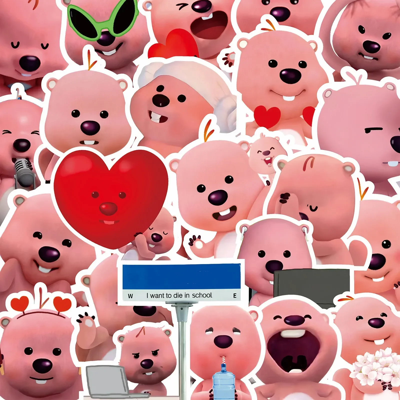 100 pezzi simpatico anime loopy adesivi diario cartone animato decalcomania skateboard laptop moto adesivo fresco impermeabile pacchetto giocattolo per bambini fai da te