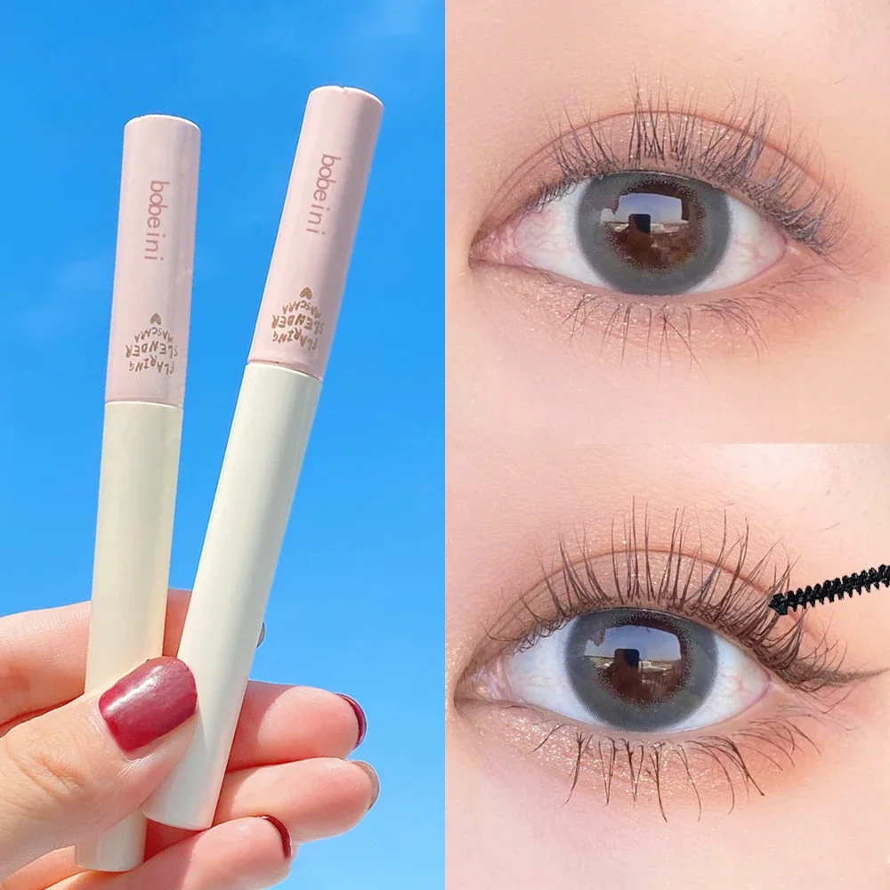 Zijdevezel krullende mascara, ultrafijne borstel, verlenging en volume, waterdicht, veegvast, langdurig, unisex, oogveilig