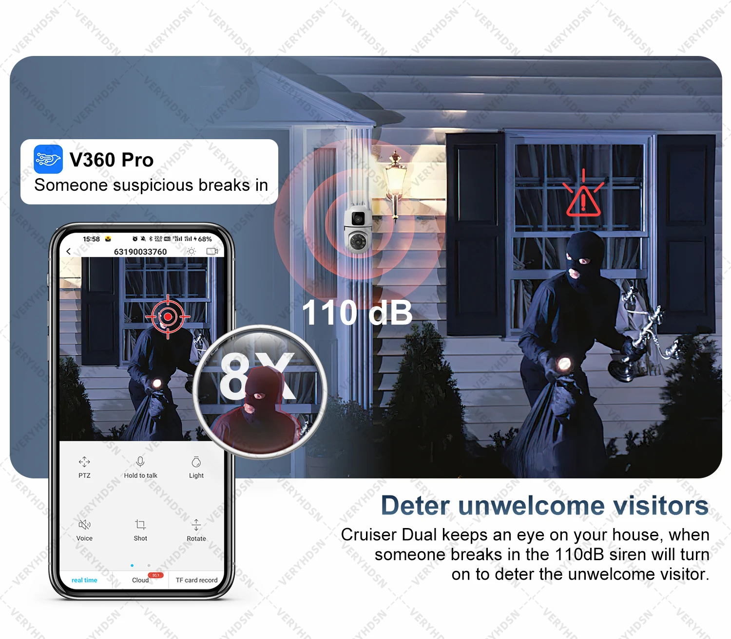 8MP Dual Lens IP Kamera Wifi Überwachungskamera Outdoor Dual Screen PTZ AI Auto Tracking Wasserdichte Sicherheit Schutz Video