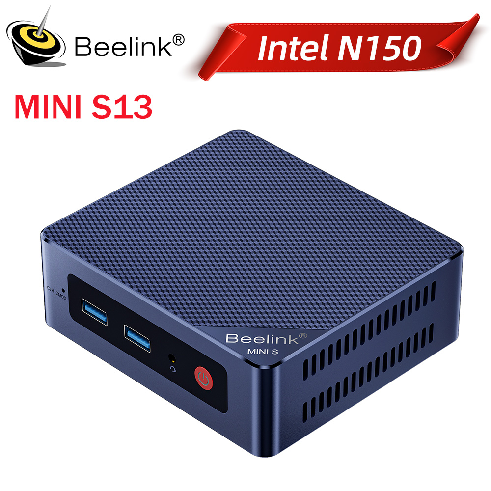 Beelink MINI S13 Мини-ПК Intel Twin Lake N150 16 ГБ DDR4 500 ГБ SSD Win11 Wifi6 1000M LAN Настольный мини-компьютер