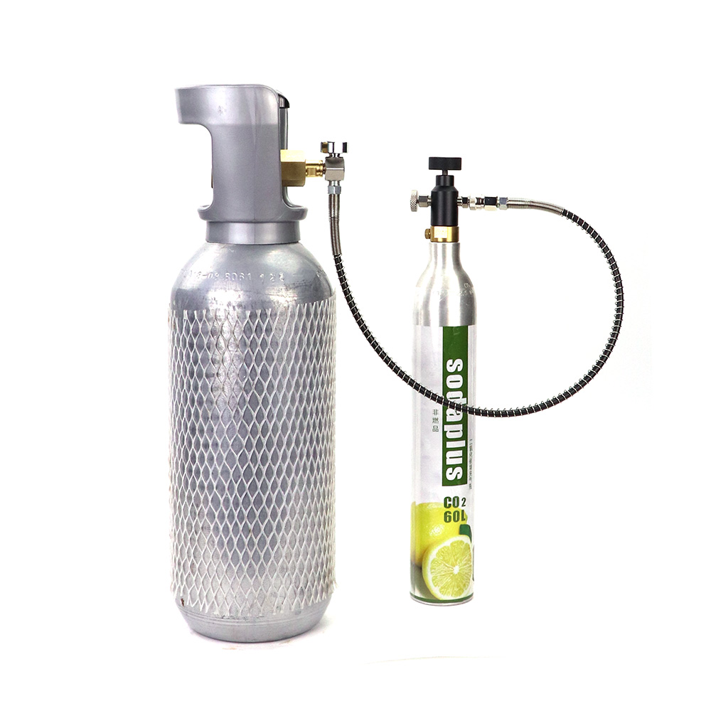 Neuer Sodawasserstrom-CO2-Zylinder-Nachfüllstationsadapter mit Schlauch-Ein/Aus-Adapter und W 4. 3-14 (Din 21,8) oder CGA320-Anschluss
