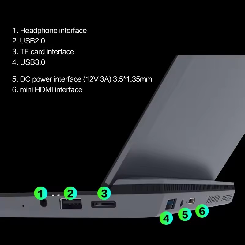 Topton Mini Pocket Laptop 7 Inch Touch Screen Alder Lake Intel N95 Computer Office Ultrabook 2.0MP Windows 11 Notebook WiFi