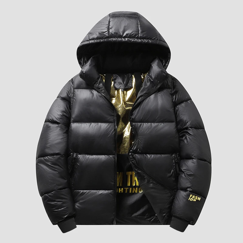 Parka de invierno para hombre, abrigos de lujo a la moda, nueva sección, Parka de algodón gruesa informal, prendas de vestir con capucha, chaquetas cálidas a prueba de viento, sudaderas con capucha, 2024