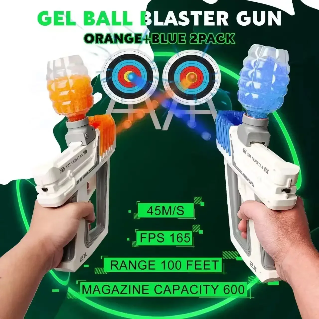 อัตโนมัติไฟฟ้าปืนอวกาศของเล่นเจล ball blaster อัตโนมัติอวกาศกลางแจ้งเกมยิงปืน