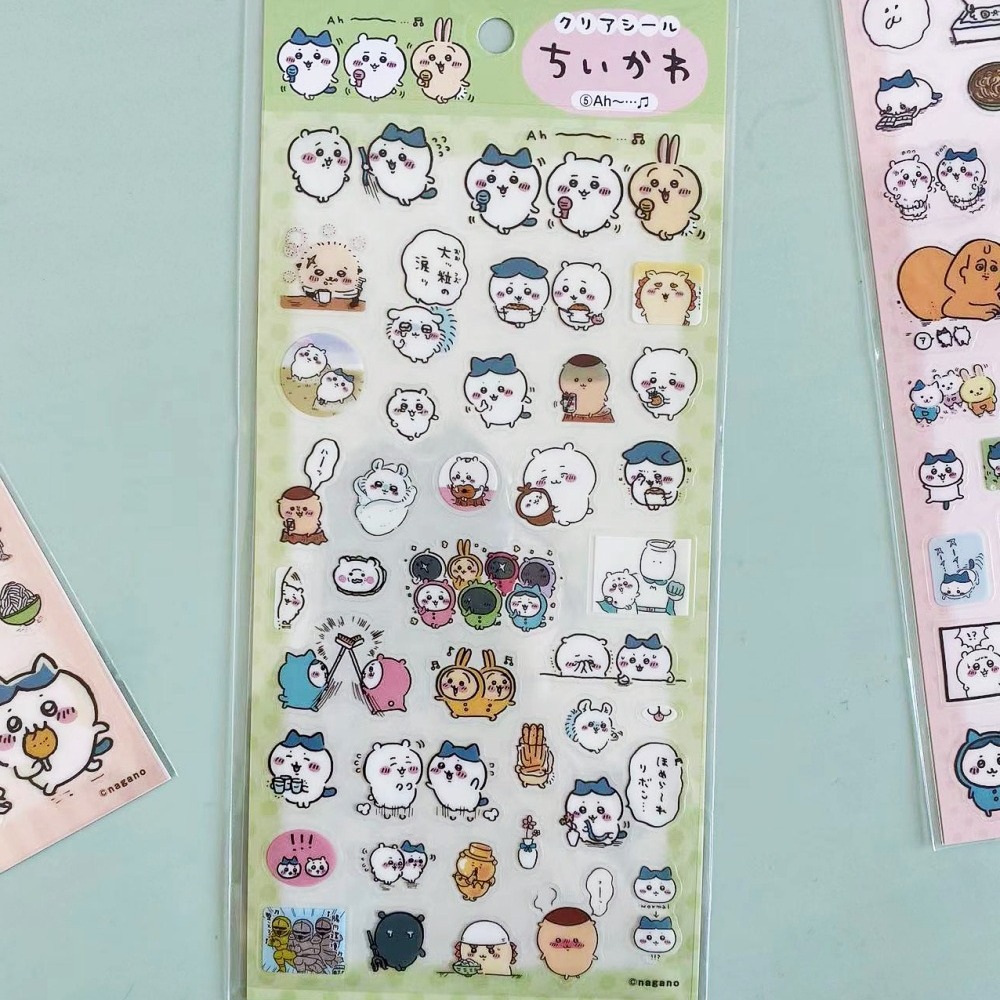 4PCS Graffiti Style Stickers Cute Transparent Cartoon Stickers Good-looking Stickers for Account Decoration