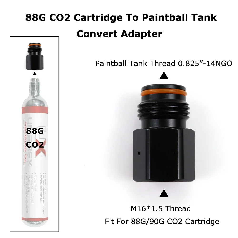 Co2 Cylinder Convert Adapter To Paintball CO2 Tank Thread Fit Co2 Cartridge Or SodaStream CO2 Cylinder(Tr21-4)