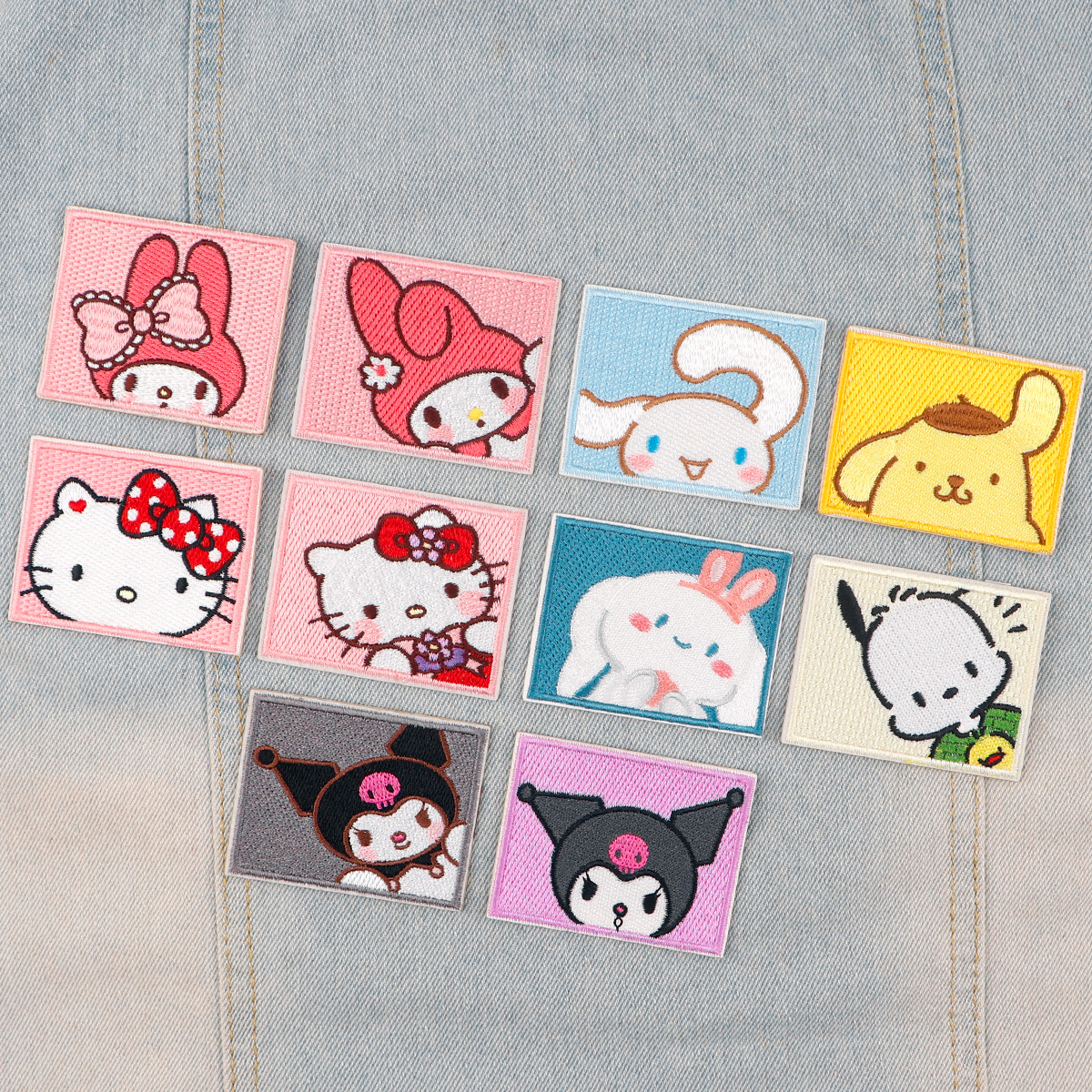 Kawaii Cats DIY Embroidered Iron On Patches Badges Patchwork Sewing Applique Jacket Backpack Badges