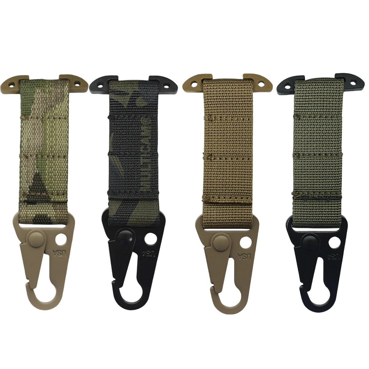 Gancho de choque tático pendurado mosquetão icb molle webbing clipe olecranon metal ao ar livre cummerbund cinto caça colete acessórios
