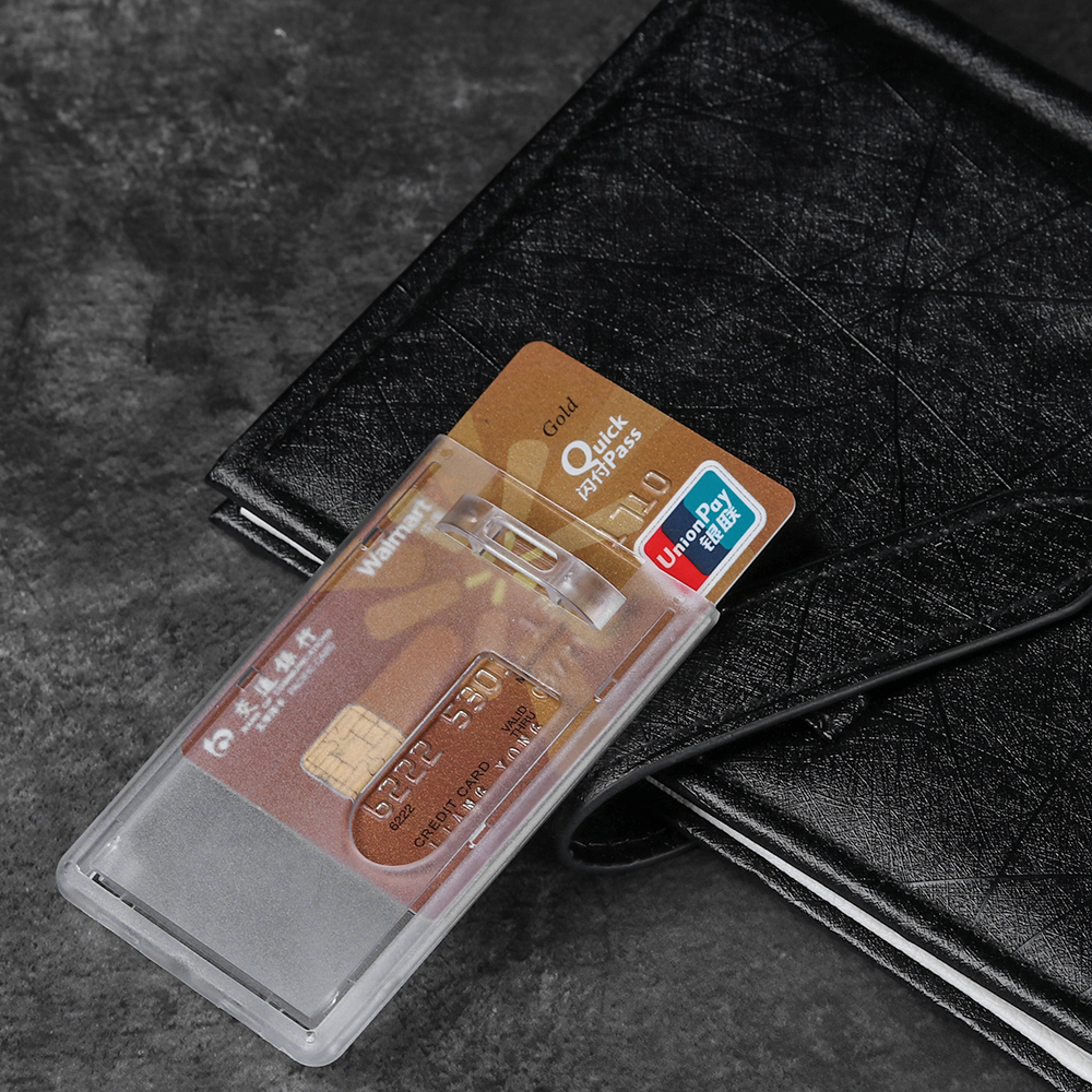 Hard Plastic Name Card Unisex Work Card Holders ID Business Case ID Card Pouch Badge Protector Cover Multi-use Card Sleeve