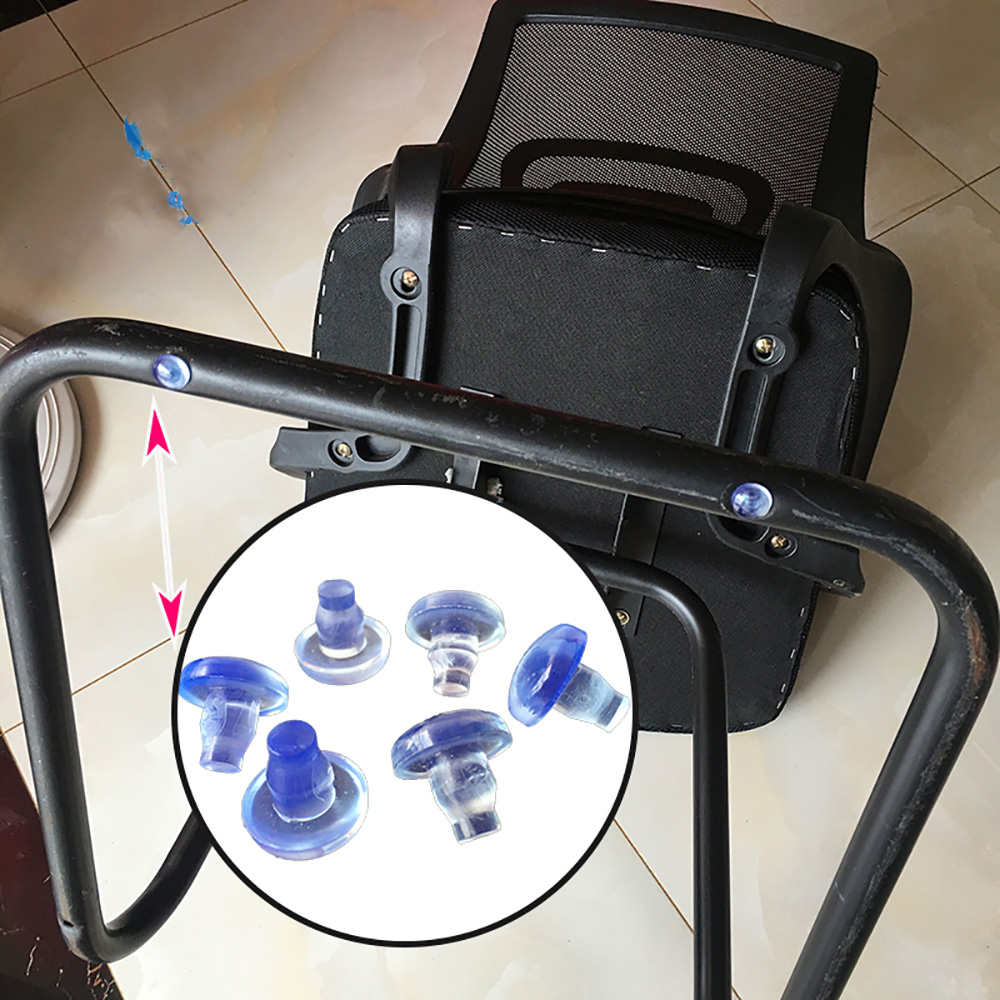 10/20 pçs redondo pvc móveis pé prego de borracha glide prego mesa de escritório cadeira perna protetor de chão redondo disco deslizante ruído assassino