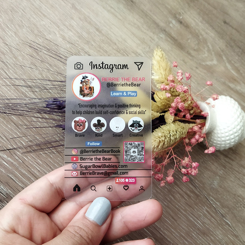 นามบัตร PVC ใส ปรับแต่งการ์ดขอบคุณกันน้ํา พิมพ์ด้านเดียว ออกแบบฟรี มุมกลมสําหรับอุปกรณ์สํานักงาน