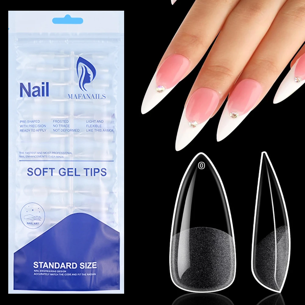 120 unids/bolsa prensa en uñas puntas de uñas de ataúd cubierta completa transparente uñas postizas artificiales medio mate prensa en puntas postizas largas de bailarina