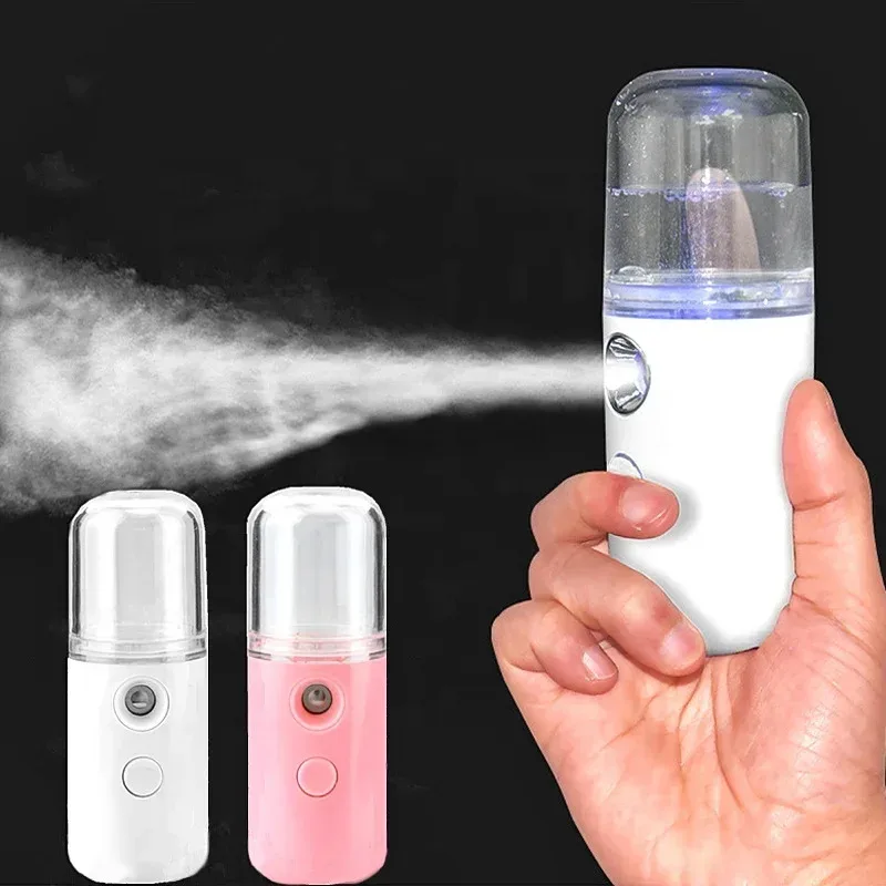 Mini humidificador de 30ml para coche, hogar, oficina, portátil, recargable, pequeño, inalámbrico, pulverizador facial Personal, máquina de niebla, humidificador