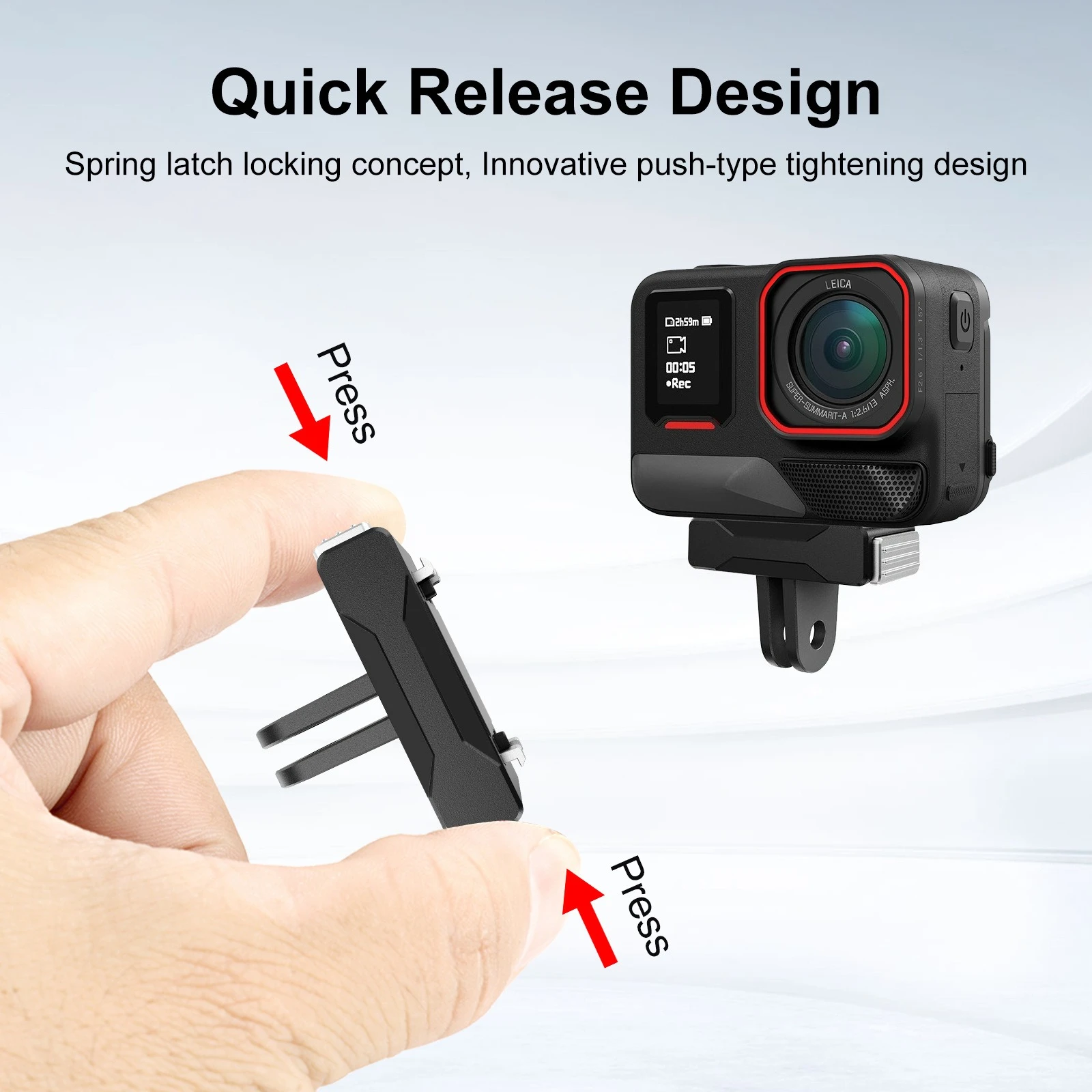 Para Insta 360 Ace Pro 2/Ace Pro adaptador magnético de liberación rápida montaje de Base adaptador magnético soporte de montaje para Insta 360 X5