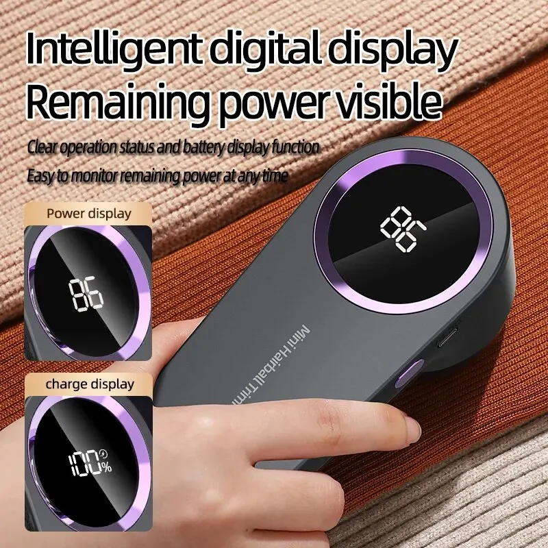 Lint Remover ชาร์จ USB ไฟฟ้าเครื่องอัดเม็ดผม Lint Trimmer แบบพกพาไฟฟ้าเสื้อผ้า Lint Machine ความเร็วสูง Moto