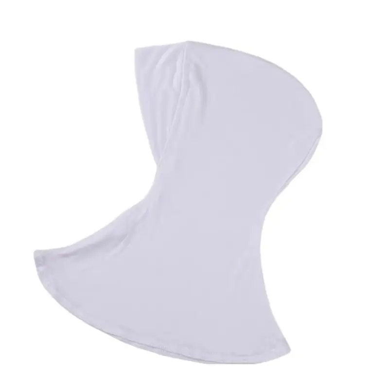 Lenço hijab de algodão muçulmano com boné feminino cor sólida gorro elástico chapéu de fundo turbante islâmico senhoras macio modal headwrap