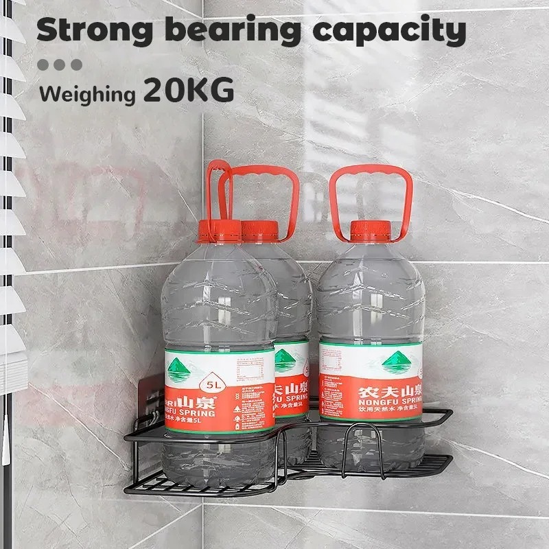 Toilet Storage Rack Bathroom Shelf No-Drill Corner Shelf Shower Wall Mounted Shelf Bracket Bathroom Accessory Organizer Shampoo