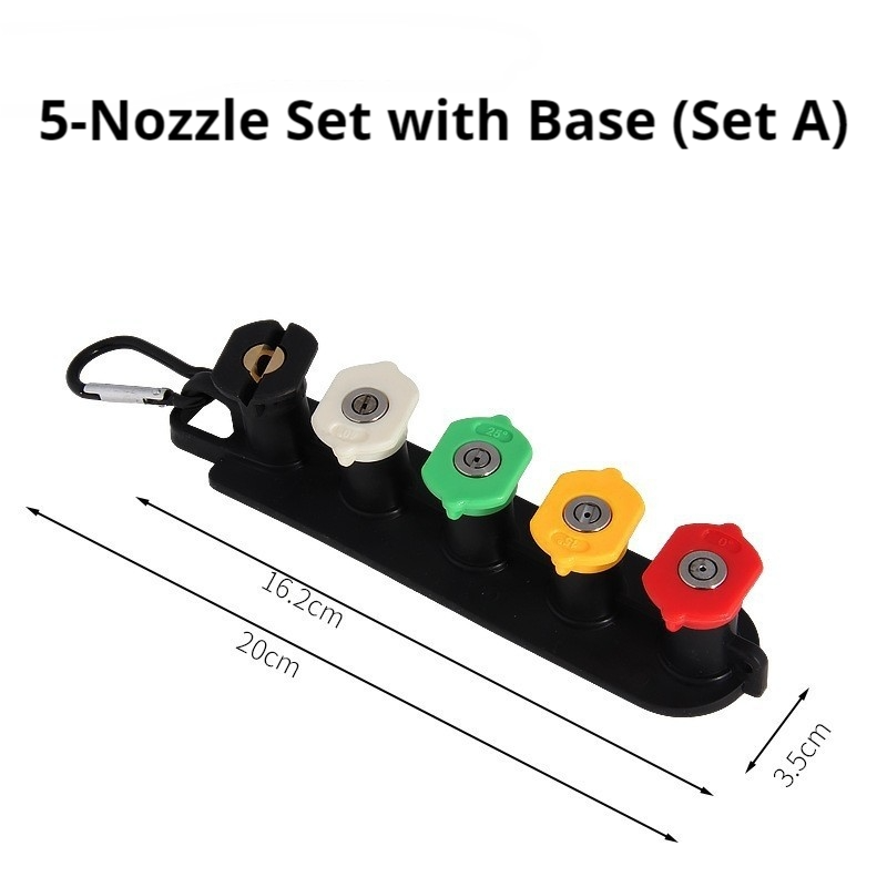 WMIOKEE 5 и 7 шт. 1/4 "быстроразъемные насадки для мойки высокого давления с держателем для дома в автомобиле