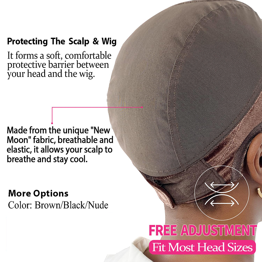 2025 Neue Spitzenperückenkappe mit Griffband zum Platzhalten von Perücken, 4 x 5 breitere transparente Spitze für Lace-Front-Perücke